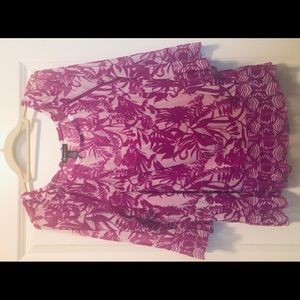INC magenta blouse with companion camisole